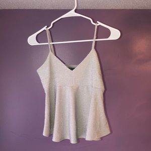 Silver sparkly tank top